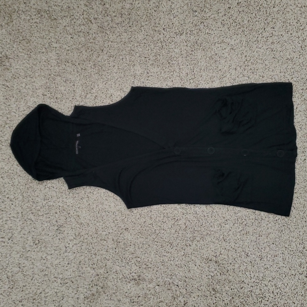 Miss Me Black Button Front Long Tunic Shirt